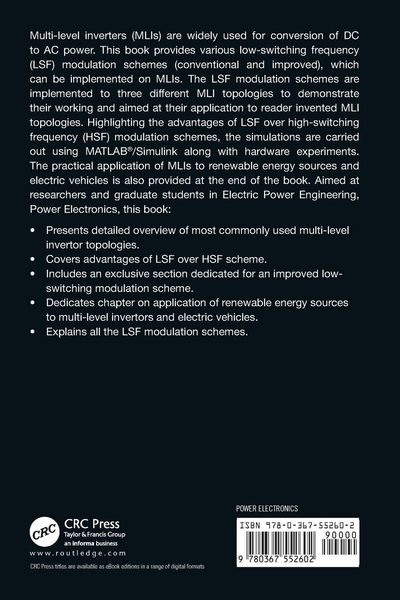 Produktbild: Low-Switching Frequency Modulation Schemes for Multi-level Inverters