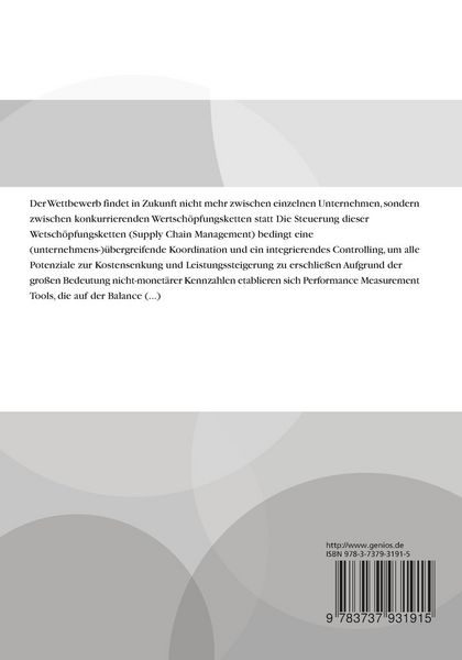 Produktbild: Controlling der Supply Chain