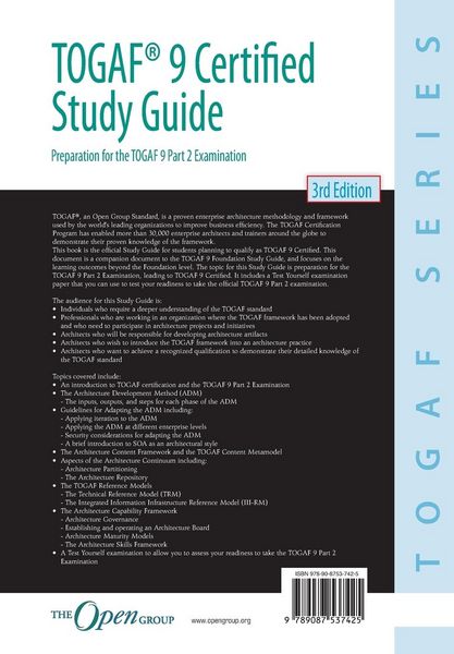 Produktbild: TOGAF&reg; 9 Certified Study Guide - 3rd Edition