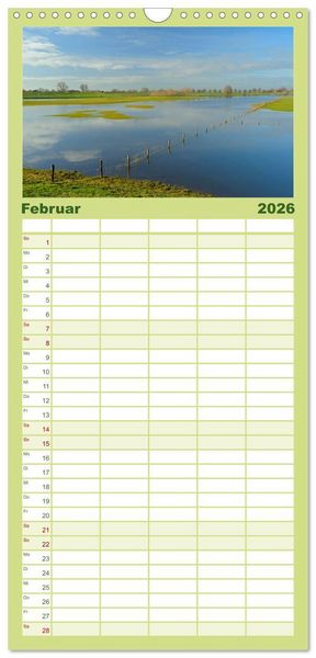 Produktbild: Familienplaner 2026 - Der Niederrhein im Wandel der Jahreszeiten mit 5 Spalten (Wandkalender, 21 x 45 cm) CALVENDO