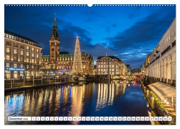 Produktbild: Urbane Impressionen: Hansestadt Hamburg - Tor zur Welt (hochwertiger Premium Wandkalender 2026 DIN A2 quer), Kunstdruck in Hochglanz