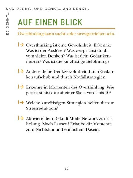 Produktbild: Die 1-Minuten-Strategie gegen Overthinking