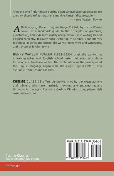 Produktbild: A Dictionary of Modern English Usage
