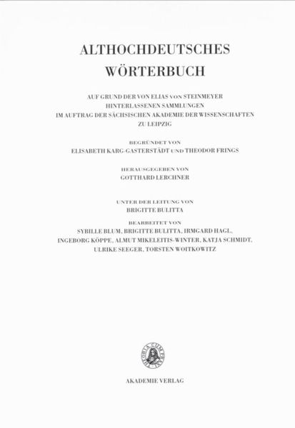 Produktbild: Althochdeutsches W&ouml;rterbuch / Band VI: M&ndash;N, 5./6. Lieferung (mastic&ouml;l bis merigerta)