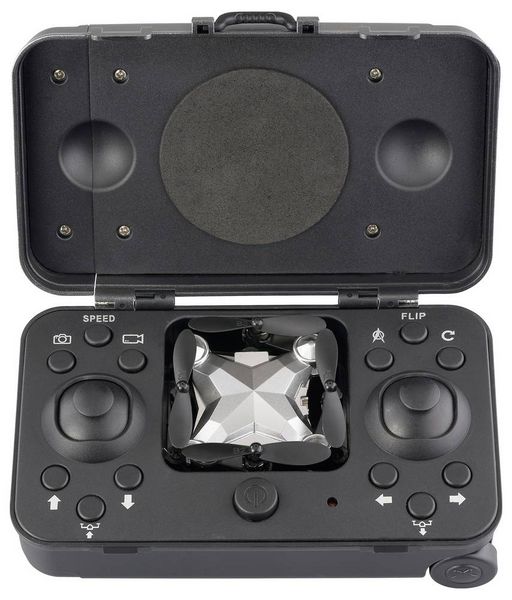 Produktbild: Reely Suitcase mini drone Quadrocopter RtF Einsteiger, Kameraflug Silber-Schwarz
