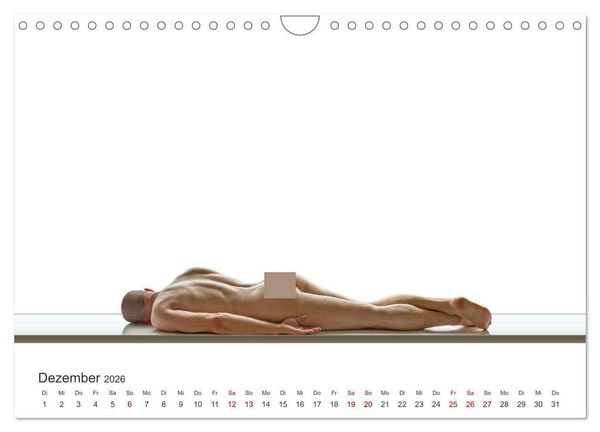 Produktbild: Form und Sinnlichkeit - minimalistische M&auml;nnerakte (Wandkalender 2026 DIN A4 quer), CALVENDO Monatskalender