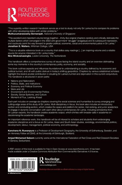Produktbild: Routledge Handbook of Contemporary Sri Lanka