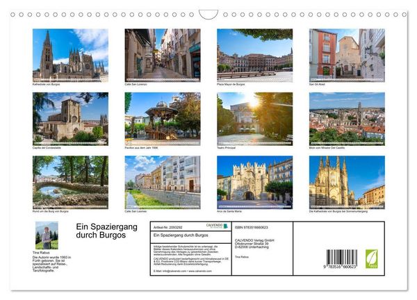 Produktbild: Ein Spaziergang durch Burgos (Wandkalender 2026 DIN A3 quer), CALVENDO Monatskalender