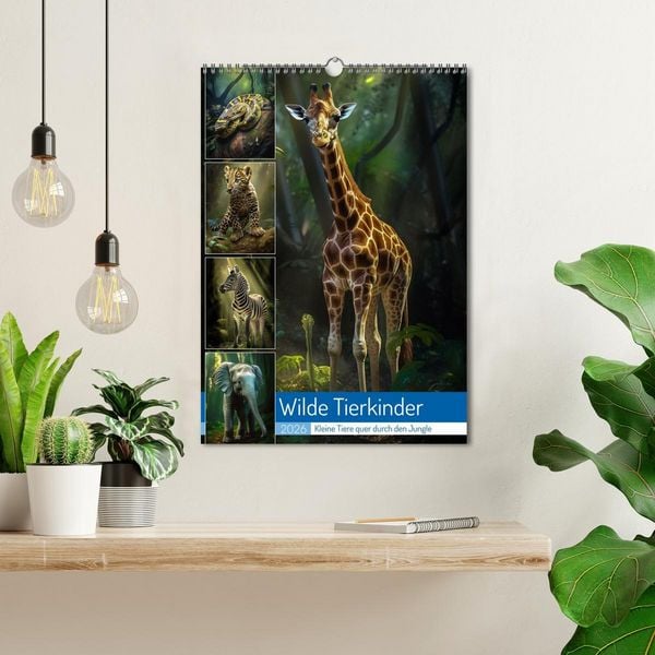 Produktbild: Wilde Tierkinder (Wandkalender 2026 DIN A3 hoch), CALVENDO Monatskalender