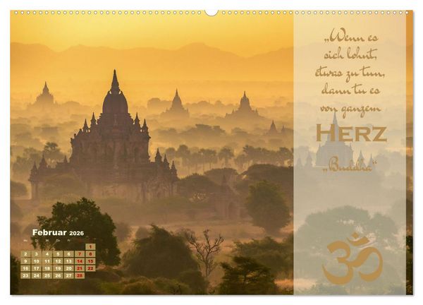 Produktbild: Erleuchtende Worte, Lebensweisheiten von Gautama Buddha by VogtArt (Wandkalender 2026 DIN A2 quer), CALVENDO Monatskalender