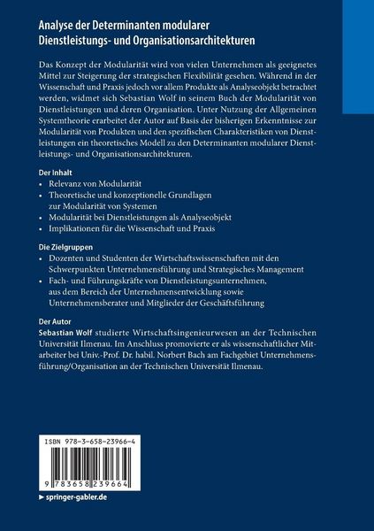 Produktbild: Analyse der Determinanten modularer Dienstleistungs- und Organisationsarchitekturen