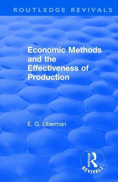 Produktbild: Liberman, E: Revival: Economic Methods & the Effectiveness o