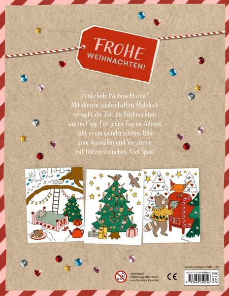 Produktbild: Malblock mit Glitzersteinchen &ndash; Frohe Weihnachten!