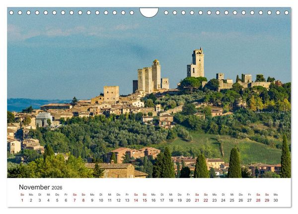 Produktbild: Motive der Toskana (Wandkalender 2026 DIN A4 quer), CALVENDO Monatskalender