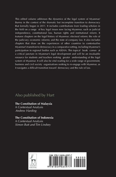 Produktbild: Law, Society and Transition in Myanmar,