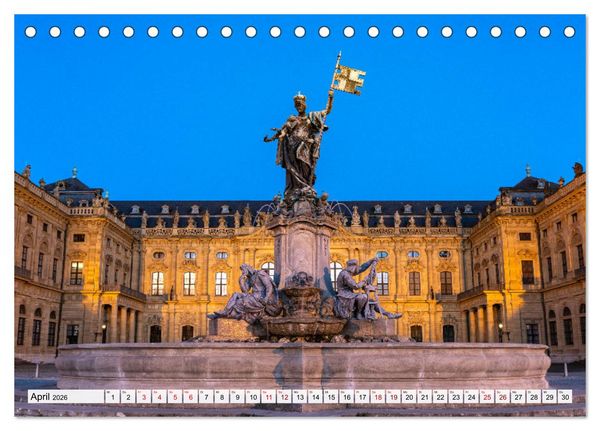 Produktbild: W&uuml;rzburg - Bayern (Tischkalender 2026 DIN A5 quer), CALVENDO Monatskalender