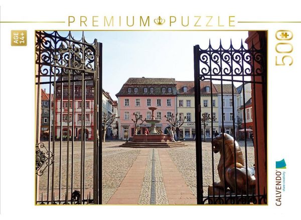 CALVENDO Puzzle Blick über den Marktplatz in Neustadt an der Weinstraße | 500 Teile Lege-Größe 48 × 36 cm Foto-Puzzle für Erwachsene