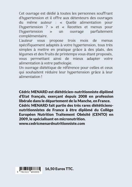 Produktbild: Menus de printemps pour l'hypertension.