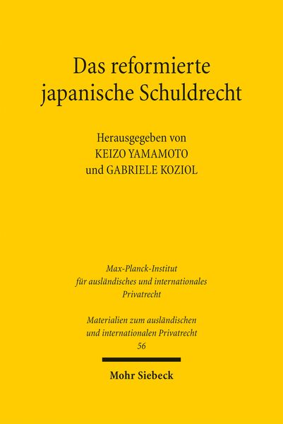 Produktbild: Das reformierte japanische Schuldrecht