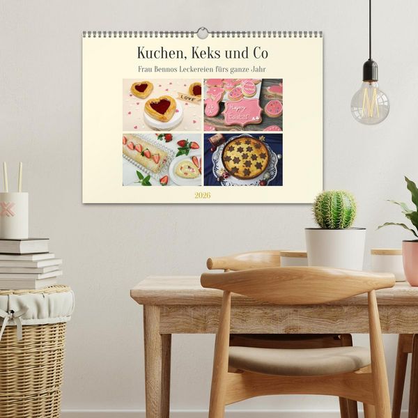Produktbild: Kuchen, Keks und Co: Frau Bennos Leckereien f&uuml;r das ganze Jahr (Wandkalender 2026 DIN A3 quer), CALVENDO Monatskalender