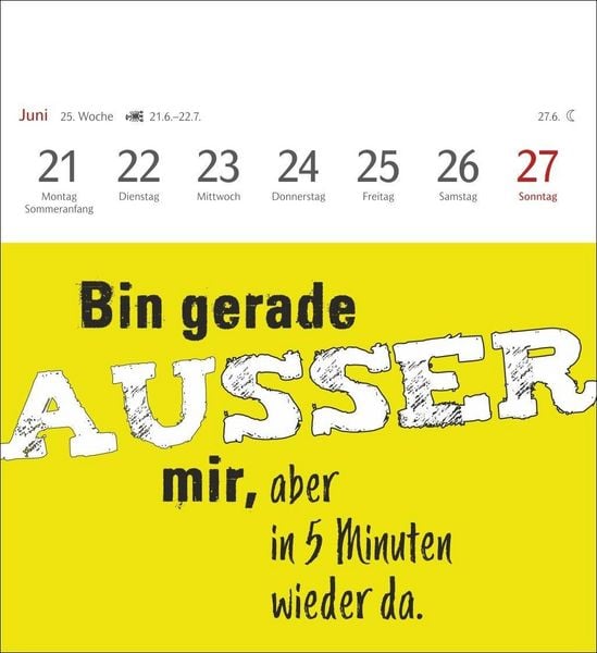 Produktbild: Typo-Spr&uuml;che-Kalender Postkartenkalender 2027 - Wochenkalender mit 53 Postkarten