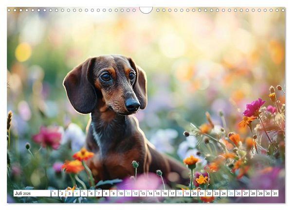 Produktbild: Zauberhafte Dackel (Wandkalender 2026 DIN A3 quer), CALVENDO Monatskalender