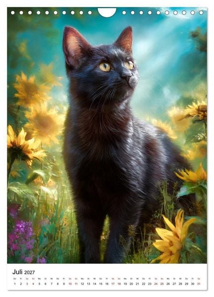 Produktbild: Von wegen Ungl&uuml;ck! - Die faszinierende Welt schwarzer Katzen (Wandkalender 2027 DIN A4 hoch), CALVENDO Monatskalender