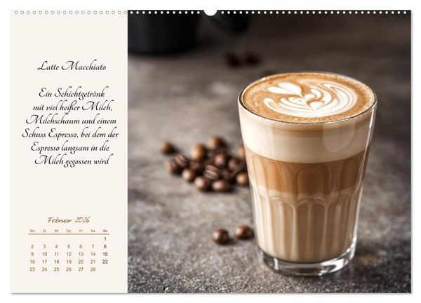 Produktbild: KI - Kaffee und Genuss 12 Monate im Aroma (hochwertiger Premium Wandkalender 2026 DIN A2 quer), Kunstdruck in Hochglanz