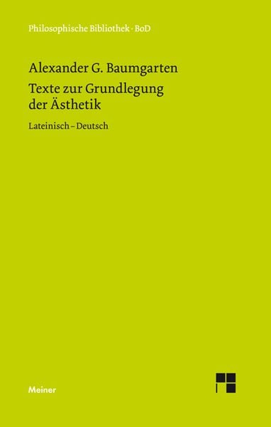 Produktbild: Texte zur Grundlegung der &Auml;sthetik