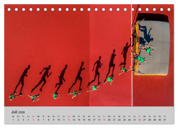 Produktbild: Momente des Sport (Tischkalender 2026 DIN A5 quer), CALVENDO Monatskalender