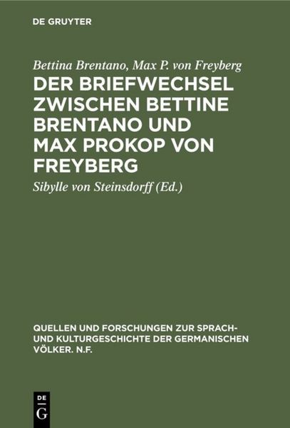 Produktbild: Der Briefwechsel zwischen Bettine Brentano und Max Prokop von Freyberg