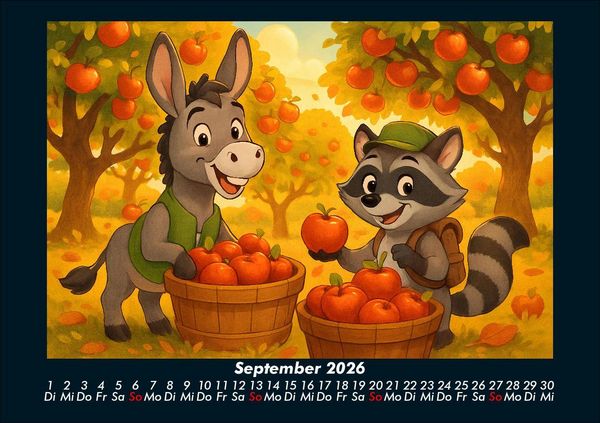 Produktbild: Huf & Rocco Abenteuer durchs Jahr 2026 Fotokalender DIN A5
