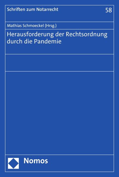 Produktbild: Herausforderung der Rechtsordnung durch die Pandemie