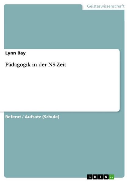Produktbild: P&auml;dagogik in der NS-Zeit