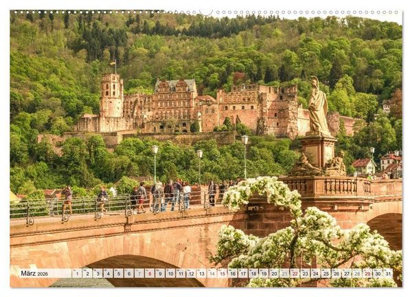 Produktbild: Romantisches Heidelberg &ndash; 12 Traummotive voller Magie und Geschichte (hochwertiger Premium Wandkalender 2026 DIN A2 quer), Kunstdruck in Hochglanz