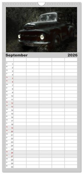 Produktbild: Familienplaner 2026 - Au&szlig;ergew&ouml;hnliche Autos - Hot Rods mit 5 Spalten (Wandkalender, 21 x 45 cm) CALVENDO