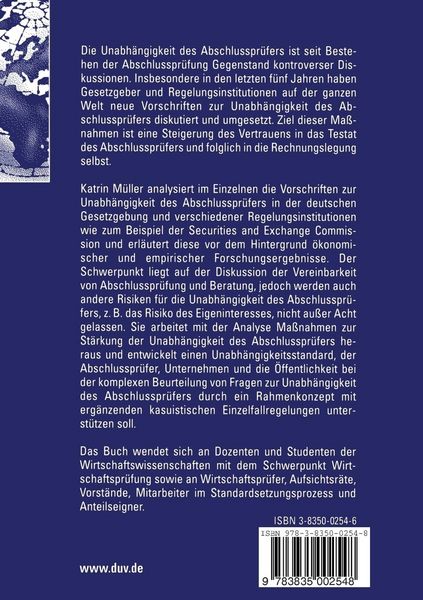 Produktbild: Die Unabh&auml;ngigkeit des Abschlusspr&uuml;fers