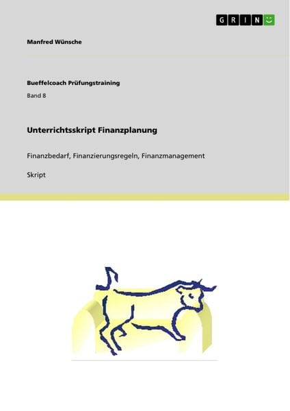 Produktbild: Unterrichtsskript Finanzplanung