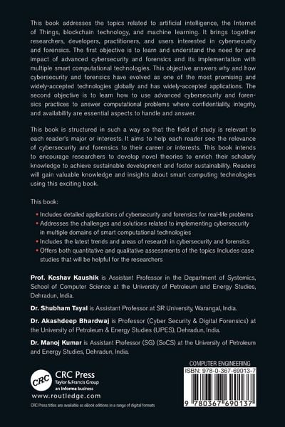 Produktbild: Advanced Smart Computing Technologies in Cybersecurity and Forensics