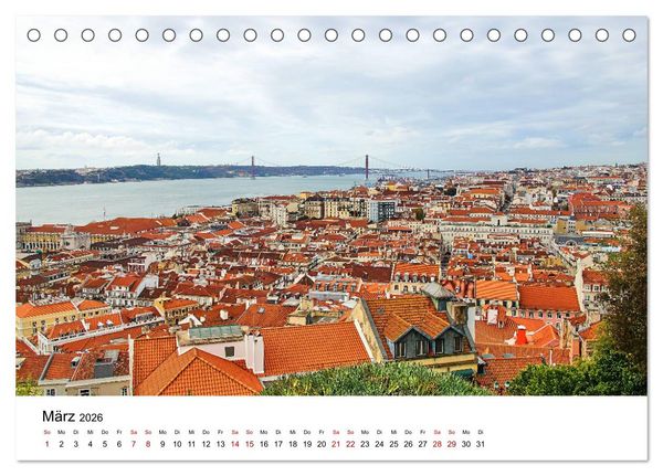 Produktbild: Einzigartiges Portugal (Tischkalender 2026 DIN A5 quer), CALVENDO Monatskalender