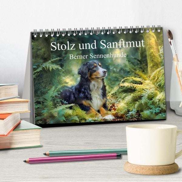 Produktbild: Stolz und Sanftmut - Berner Sennenhunde (Tischkalender 2027 DIN A5 quer), CALVENDO Monatskalender