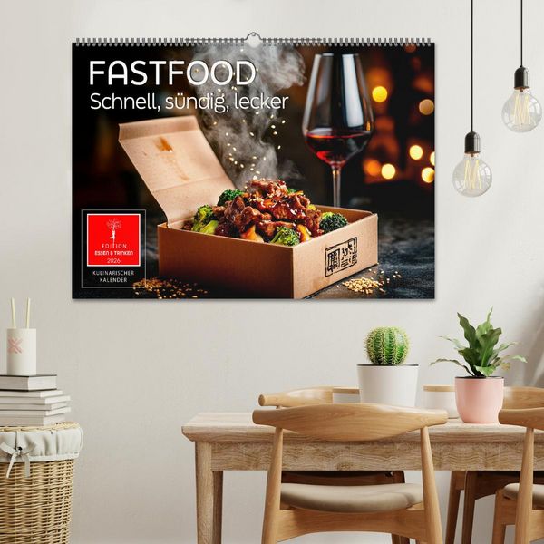 Produktbild: Fastfood - schnell, s&uuml;ndig, lecker (Wandkalender 2026 DIN A2 quer), CALVENDO Monatskalender