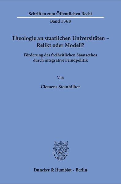 Produktbild: Theologie an staatlichen Universit&auml;ten &ndash; Relikt oder Modell?