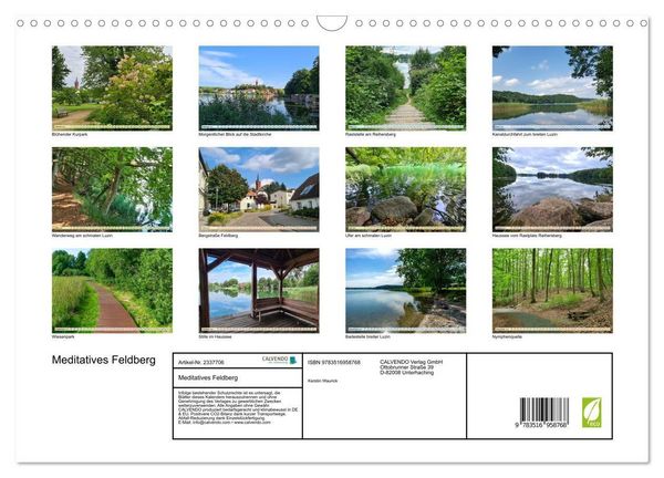 Produktbild: Meditatives Feldberg (Wandkalender 2027 DIN A3 quer), CALVENDO Monatskalender