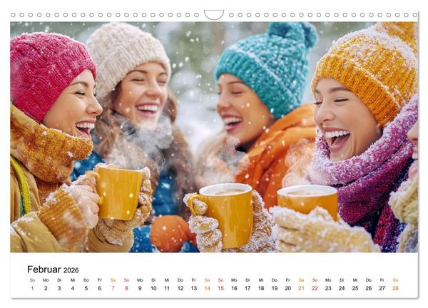Produktbild: Unser Winter - Flocken, Fun und Freunde (Wandkalender 2026 DIN A3 quer), CALVENDO Monatskalender
