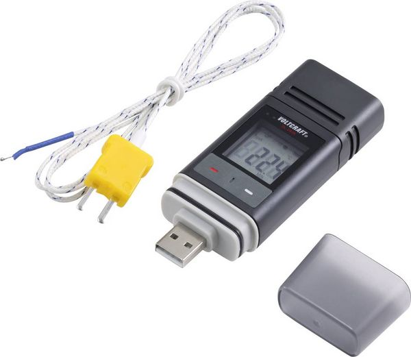 Produktbild: VOLTCRAFT VC-9657630-P668G DL-240K Temperatur-Datenlogger Messgr&ouml;&szlig;e Temperatur -200 bis 1372 &deg;C PDF Funktion