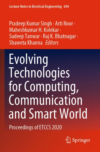 Produktbild: Evolving Technologies for Computing, Communication and Smart World