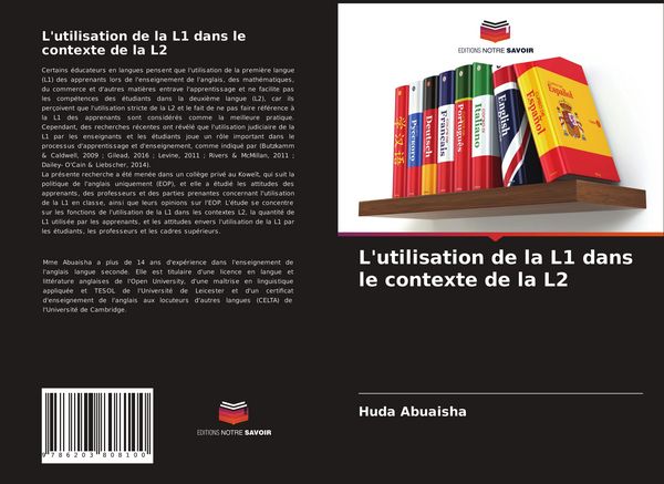 Produktbild: L'utilisation de la L1 dans le contexte de la L2