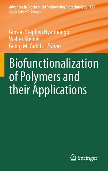 Produktbild: Biofunctionalization of Polymers and their Applications