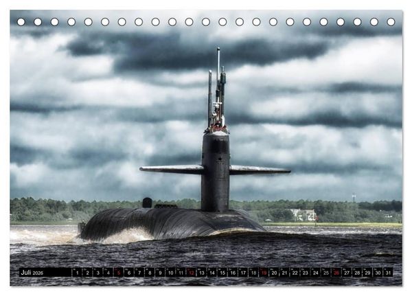 Produktbild: U-Boote - Milit&auml;rische Unget&uuml;me (Tischkalender 2026 DIN A5 quer), CALVENDO Monatskalender